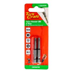 Torx Tx 20 Classic Power Bit 50mm 2pc Carded